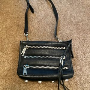 Rebecca Minkoff Black and Silver clutch